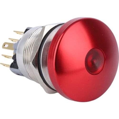 Push Button Switch for kitchen hood Waterproof Metal LED Light 22mm Stainless Steel