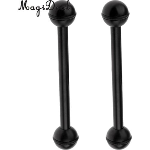 MagiDeal 2Pcs 6 inch Dual Ball Arm Extension Connector Mount for Scuba Dive Camera Video Strobe Light - Compact & Durable