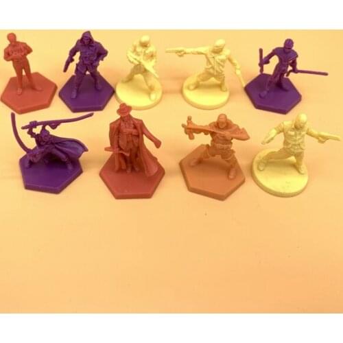Pvc figure model toy table game warr chess kongfu fighter 9pcs/set
