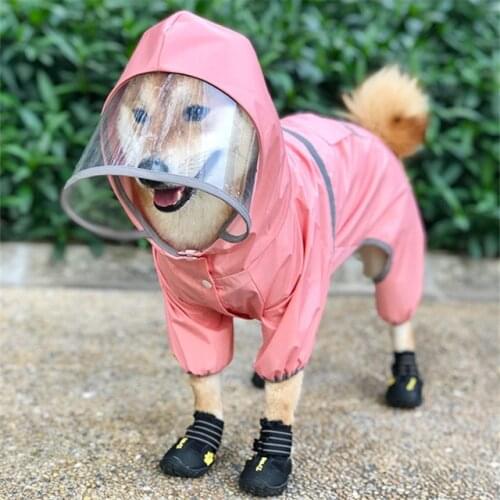French Bulldog Dog Raincoat Pet Waterproof Clothing Dog Rain Jacket Jumpsuit Clothes Welsh Corgi Dog Costume Shiba Inu Outfit
