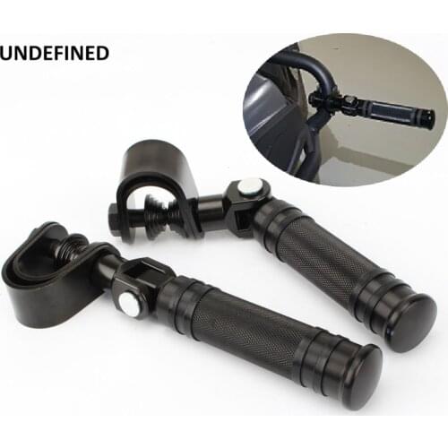 Motorcycle Pegs Black 25mm 32mm Crash Bar Highway Footpegs Footrests Clamp O-Ring Mount for Harley Kawasaki Honda Suzuki Custom