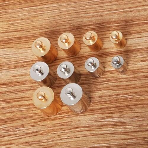 50pcs/lot 7x11mm KC Gold Plated Hole size 6mm Round Leather Cord Iron End caps End clasps DIY Jewelry Findings