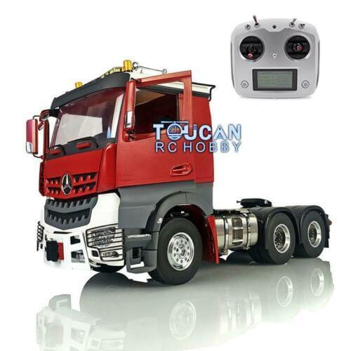 RC LESU Tractor Truck 1/14 Metal 6*6 Chassis Radio Hercul Painted Arco Cabin THZH0830-SMT4
