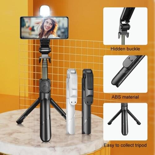 Tripode para movil palo selfie con tripode tripode movil palo de se 5 En 1 inalámbrico Bluetooth Selfie Stick con luz de relleno