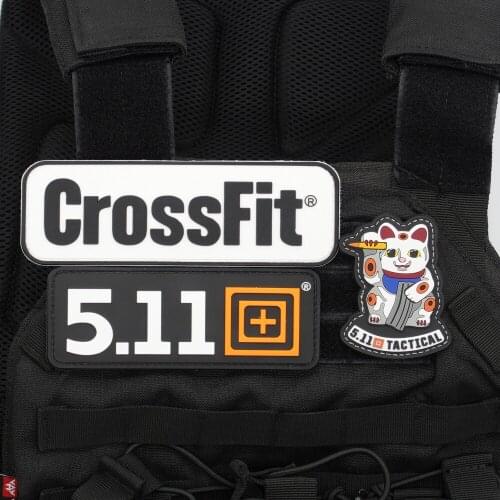 Unique 3Pcs PVC Patch Military Tactics 511 CrossFit Ammo Cat Badge Decal Sports Waterproof Backpack Jacket Decoration