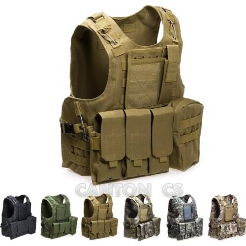 Airsoft Military Tactical Vest Molle Combat Assault Plate Carrier CS Outdoor Clothing Hunting Waistcoat With Mag Pouchs 7 Colors