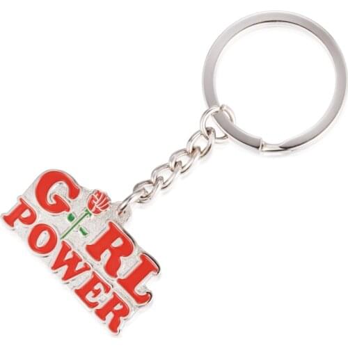 Girl Power Key ring Woman Up Feminist Womens Strong Woman Keychain