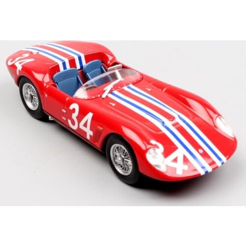 1/43 Scale Tipo 61 Birdcage Drogo Reims 1963 No.34 Casner racer engine cars diecasting metal models vehicle Toys for collectable