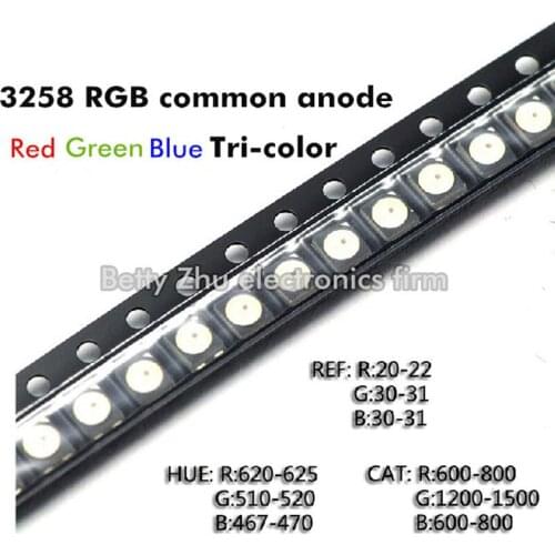 2000PCS/LOT 1210 SMD 3528 LED red, green and blue light-emitting diodes RGB