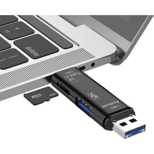 5IN1 Card Reader Type-C USB OTG Adapter TF Card Readers For Mobile Phone Tablets Laptop Card Reader