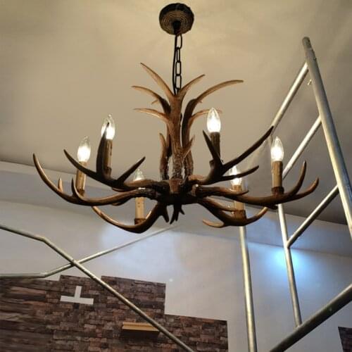 Antlers American country restaurants chandeliers creative personality retro pastoral bedroom coffee Chandelier ZX111