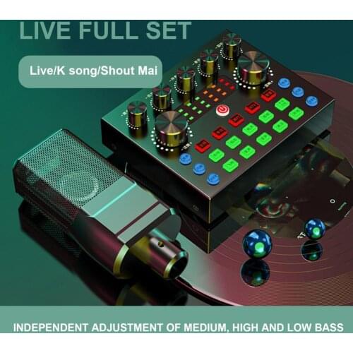 V8S Wireless Sound Card High Fidelity Sensitive Rechargeable Bluetooth5.0 External Audio Sound Converter for Livestreaming