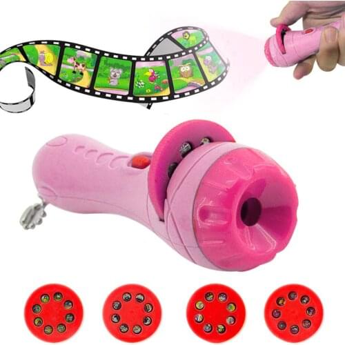 Kids Story Flashlight Slide Projector Toy Projector Slide Baby Sleeping Story Early Education Toy Child Sleep Light Lamp