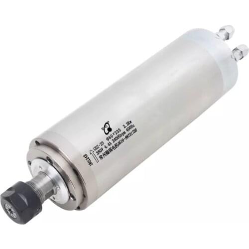 2.2kw water cooled spindle motor ER20 collet D80mm L235mm 400HZ with 4 bearings for cnc engraving machine