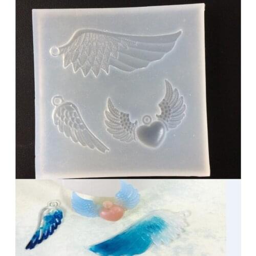 Angel Wings Wings Pendant Silicone Mold DIY resin jewelry pendant necklace pendant lanugo mold resin molds for jewelry