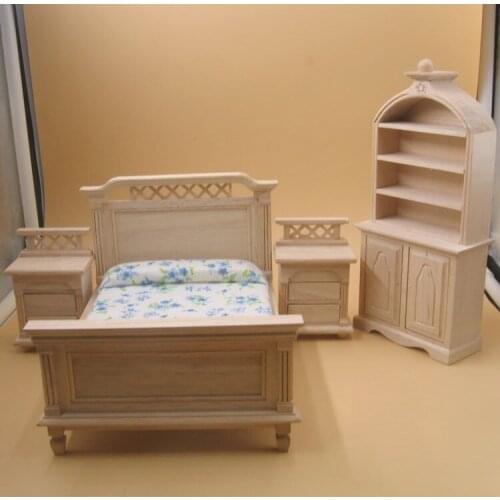 G05-X5205 children gift Toy 1:12 Dollhouse mini ob11 Miniature rement DIY cabinet bedroom 5pcs/set