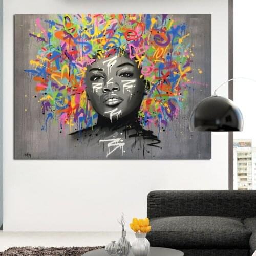 Graffiti Art Poster Print Canvas Diamond Painting For Living Room Wall Art Beautiful Girl Decoration Paintings No Frame FG1400