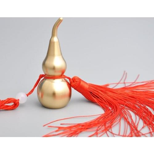 Chinese Feng Shui Decorating Tai Chi Bagua Wu Lou Hu Lu Copper Gourd Amulet Home Decoration china hogar Accessories Vintage