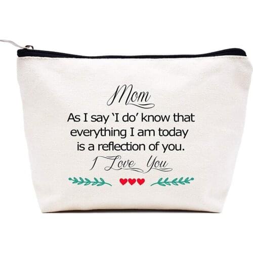 Mother of The Bride Cosmetic Makeup Bag Wedding day bride to be engagement Bridal Shower bachelorette hen party Mom Gift present