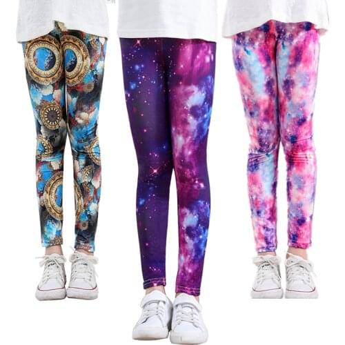 Skinny Slim Girls Leggings Kids Girls Clothes Flower Printing Elastic Trousers Children Leggings for Girl Casaul Wear 2-9 Years