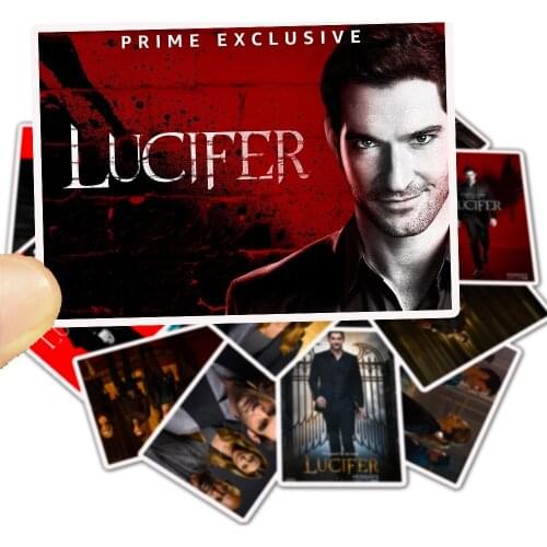 Lucifer Stickers Cosplay Bagde Waterproof PVC Tags Paster 25Pcs