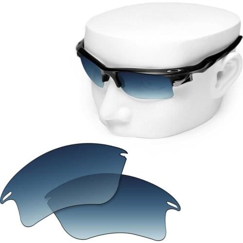 OOWLIT Polarized Replacement Lenses of Blue Gradient for-Oakley Fast Jacket XL OO9156 Sunglasses