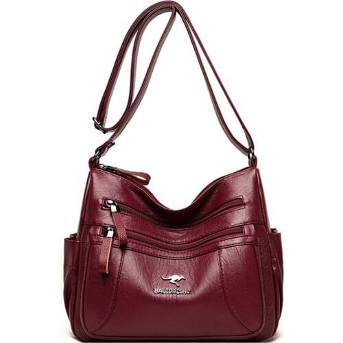 Casual Double Zipper Pu Leather Shoulder Crossbody Bags for Women 2021 Elegant Female Trending Bag High Quality Branded Handbags