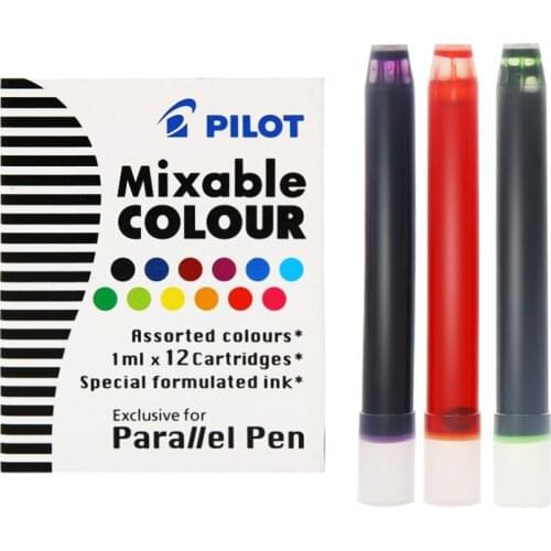 Pilot art pen parallel pen 12 color ink sac ink cartridges ICP3 IRFP 6S black blue red brwon yellow green 6/12 pieces 1 Piece