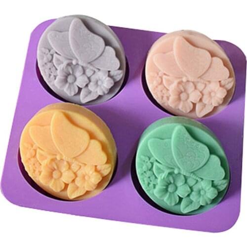 Silicone Soap Molds Butterfly Cake Mold Silicone Mold Handmade Soap Molds for Soap Makin Butterfly Flower Mold