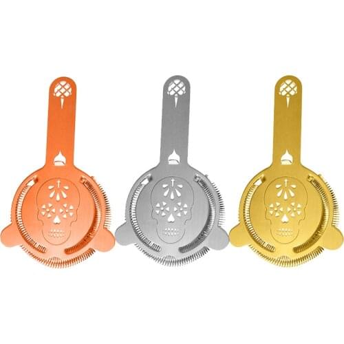 Cocktail Bar Strainer Skull Strainer Stainless Steel Deluxe Strainer Bar Strainer Bartender Bar Tool
