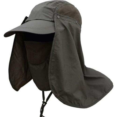 Unisex sunhat fishing sunscreen hat UV protection face and neck sunscreen fishing hat