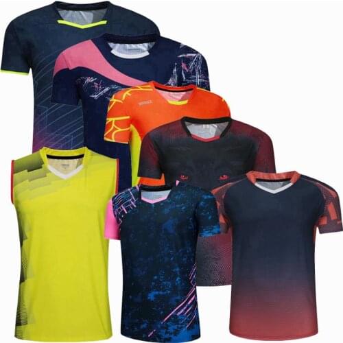 Sports Brand Quick Dry Breathable Badminton Shirt,Women Men Table Tennis volleyball Team Running Exercise Training T Shirts