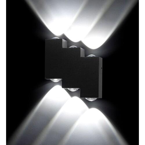 LED stairs Wall Lamp 6W Black/White 110V 220V waterproof IP65 Street Light For bathroom Living room aisle Porch Street Lighting