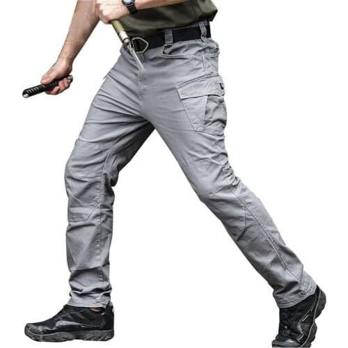 Military Tactical Cargo Pants Men Rip-Stop Quick Dry Trousers High Quality Lightweight Stretch Multi Pockets Casual Pants
