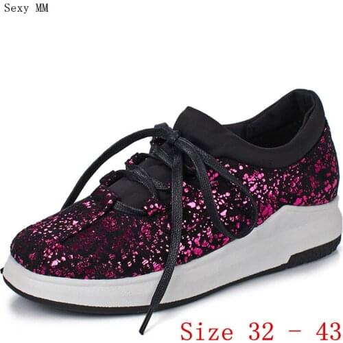 Flats Women Loafers Trainers Breathable Woman Shoes Student Skate Walking Flat Shoes Small Plus Size 32 33 34 - 40 41 42 43