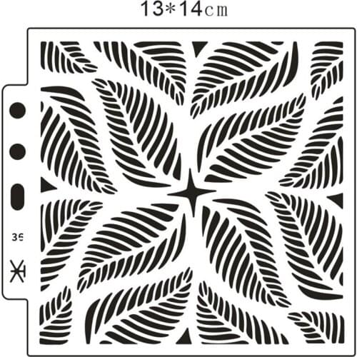 13*14cm foliage Cover templat scrapbook stencils spray plastic mold shield DIY cake hollow Embellishment printing lace ruler