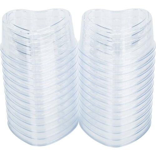 25PCS Plastic Large Dessert Cups 130ml Heart Yogurt Mousses Ice Cream Cups Dessert Containers Tableware Party Birthday Supplies