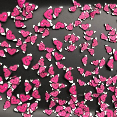 50g Wing Heart Polymer Clay Sprinkle For Kids Diy ,Soft Clay For Craft Clay/Nail Art /Scrapbook Decoration DIY ,Filler