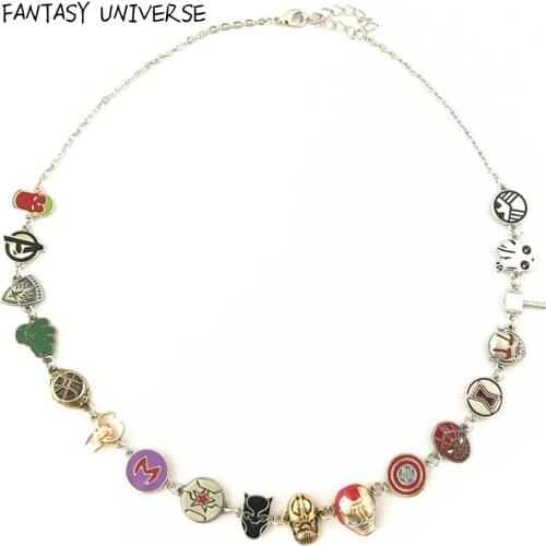 FANTASY UNIVERSE Superhero Winter Soldier/Loki Charm Necklace Heroes Gather High quality Original design Metal Fashion pendant