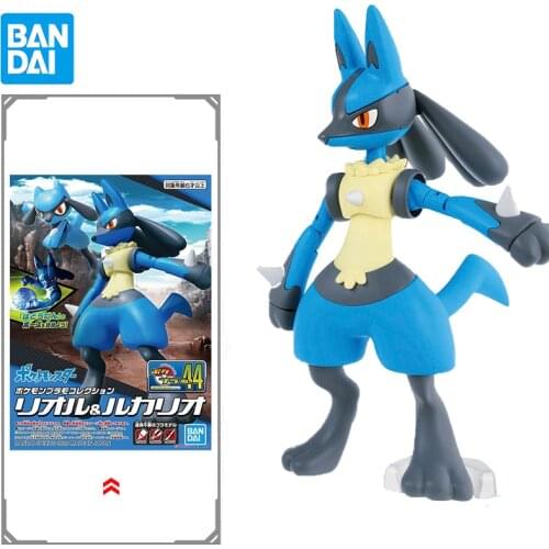 Bandai Pokemon Figures Lucario Evolution Series 44 Assembly Model Action Anime Figure Pokemon Toys for Boys