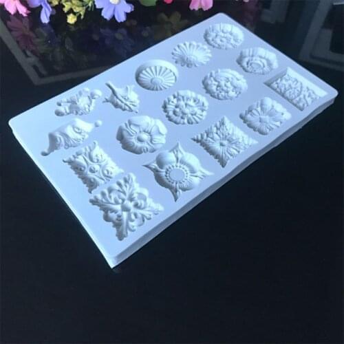 Baroque Fondant Mold Medallion Silicone Mold for DIY Baking Cake Cupcake Decor 87HA