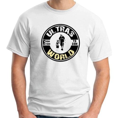 Mens New Arrival Summer Style Printed Pure Cotton Mens ULTRAS WORLD FROM FATHER TO SON Cosplay T-shirts Design Tops