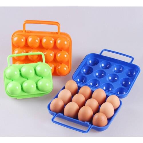 Egg Storage Box Container Portable Plastic Egg Holder For Outdoor Camping Picnic Eggs Box Case Kitchen Storage Organizer Boxes