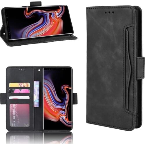 Retro Flip Leather Case for Samsung Galaxy Note 9 Protective Shockproof Cover Skin w/ Multi-card Shell