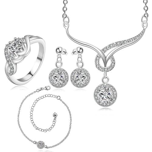 LKNSPCS784-D 925 sterling silver jewelry set, fashion jewelry set A038-B Earring 452 Necklace 485 Ring 325-8 /dokamfra eacamrja