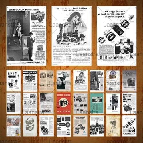 Metal Tin Sign Retro Camera Iron Signs Vintage Newspaper Wall Art Decor For Camera Club Bar Cafe Themed Restaurant Iron Brand