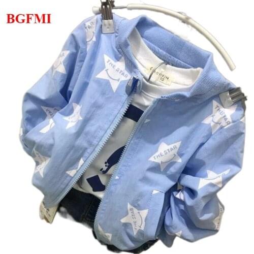 Fashion Boys Clothes Autumn Boy Jacket Cotton Spring Kids Star Letter Print Zipper Lined Coat Baseball Sweatershirt