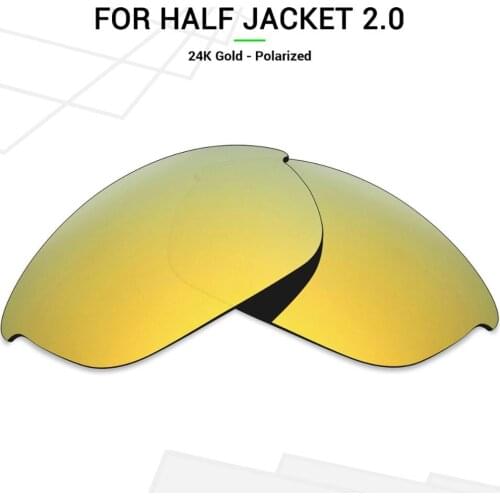Mryok POLARIZED Replacement Lenses for Oakley Half Jacket 2.0 Sunglasses 24K Gold