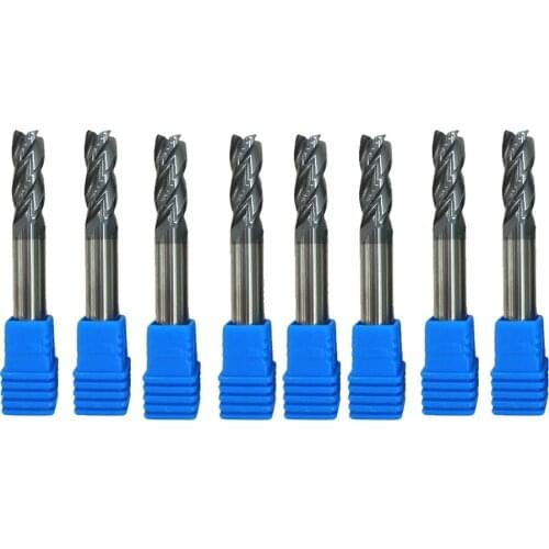 8pcs End Mill Set CNC Milling Cutter Tungsten Carbide 4 Fultes Rotary Bits Tool Straight Shank 4mm x 50mm