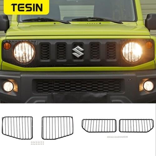 TESIN Car Front Headlight Light Lamp Trim Cover For Suzuki Jimny JB74 2019 2020 2021 Car Rear Tail Light Lamp Decoration Cover